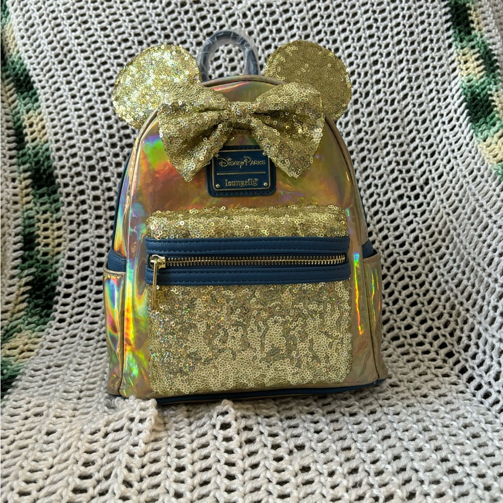 Disney Loungefly EARidescent backpack with matching ears